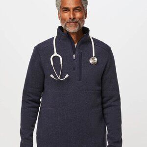 Figs Mens on shift 1/4 zip sweater knit